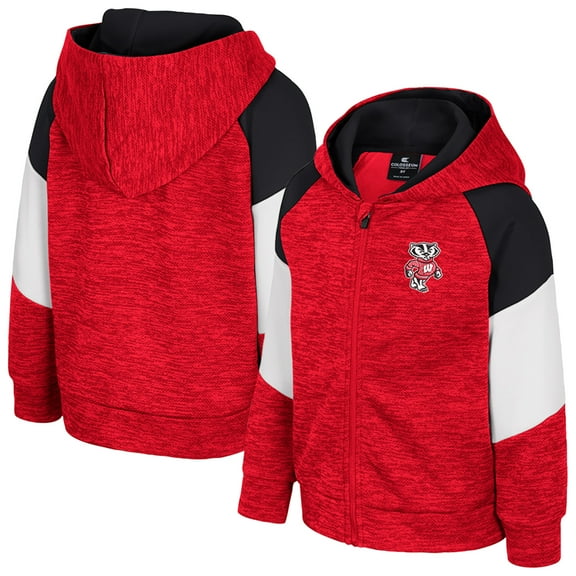 Toddler Colosseum Red Wisconsin Badgers Spirit Hollow Full-Zip Hoodie