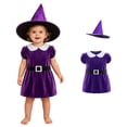 thumbnail image 1 of Toddler Witch Witch Dresses with Hats Two Piece Set Dress up Clothes Girl Halloween 18-24 Months, 1 of 9