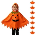 thumbnail image 1 of Toddler for Boys Pumpkin Unisex Hooded Cape Girls Dress up Clothes Boys Halloween Outfit 12-18 Months, 1 of 5