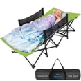 thumbnail image 1 of Toddler Cot Bed: Kids Travel Camping Bed, a Portable Folding Cot for Kids Great for Outdoors and Young Guests at Home. Comfortable Kids Sleeping Cot Easy to Store and Use (Green), 1 of 6