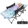 thumbnail image 1 of Toddler Cot Bed: Kids travel camping bed, a Portable Folding Cot for kids Great for Outdoors and Young Guests At Home. Comfortable Kids Sleeping Cot Easy To Store And Use (Blue), 1 of 6