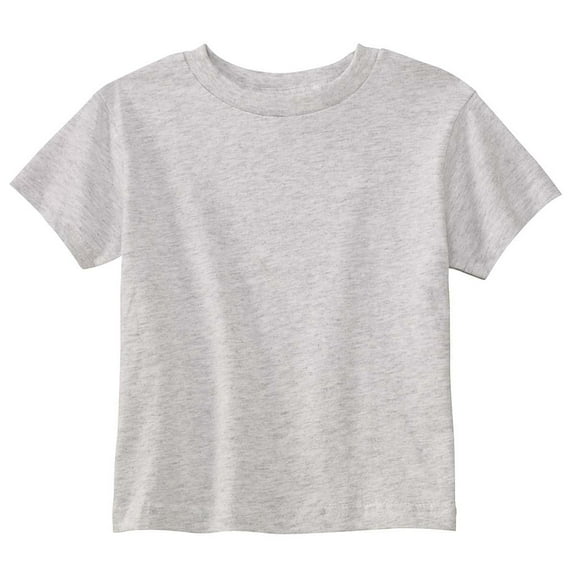 Toddler Cotton Jersey T-Shirt, Ash, 4, Pack Of 2, Toddler Girls T-Shirts & Tank Tops