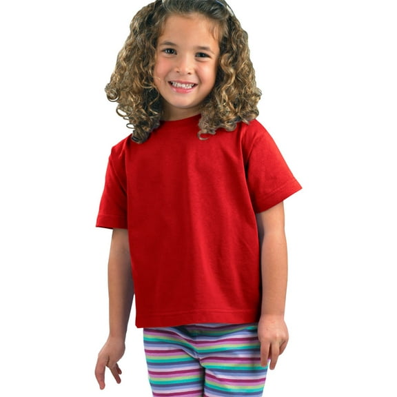 Toddler Cotton Jersey T-Shirt, Red, 7, Pack Of 2, Toddler Girls T-Shirts & Tank Tops