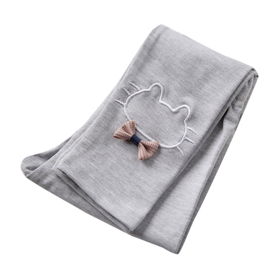 Toddler Cotton Pants Cute Cat Embroidery Printed Leggings Warm Pants Baby Girls Fall Winter Birthday Dance Ballet Outfits