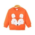 thumbnail image 1 of Toddler Crewneck Sweatshirt with Soft Fox Face Design Long Sleeve Pullover Comfortable Fit for Boys and Girls, 1 of 5