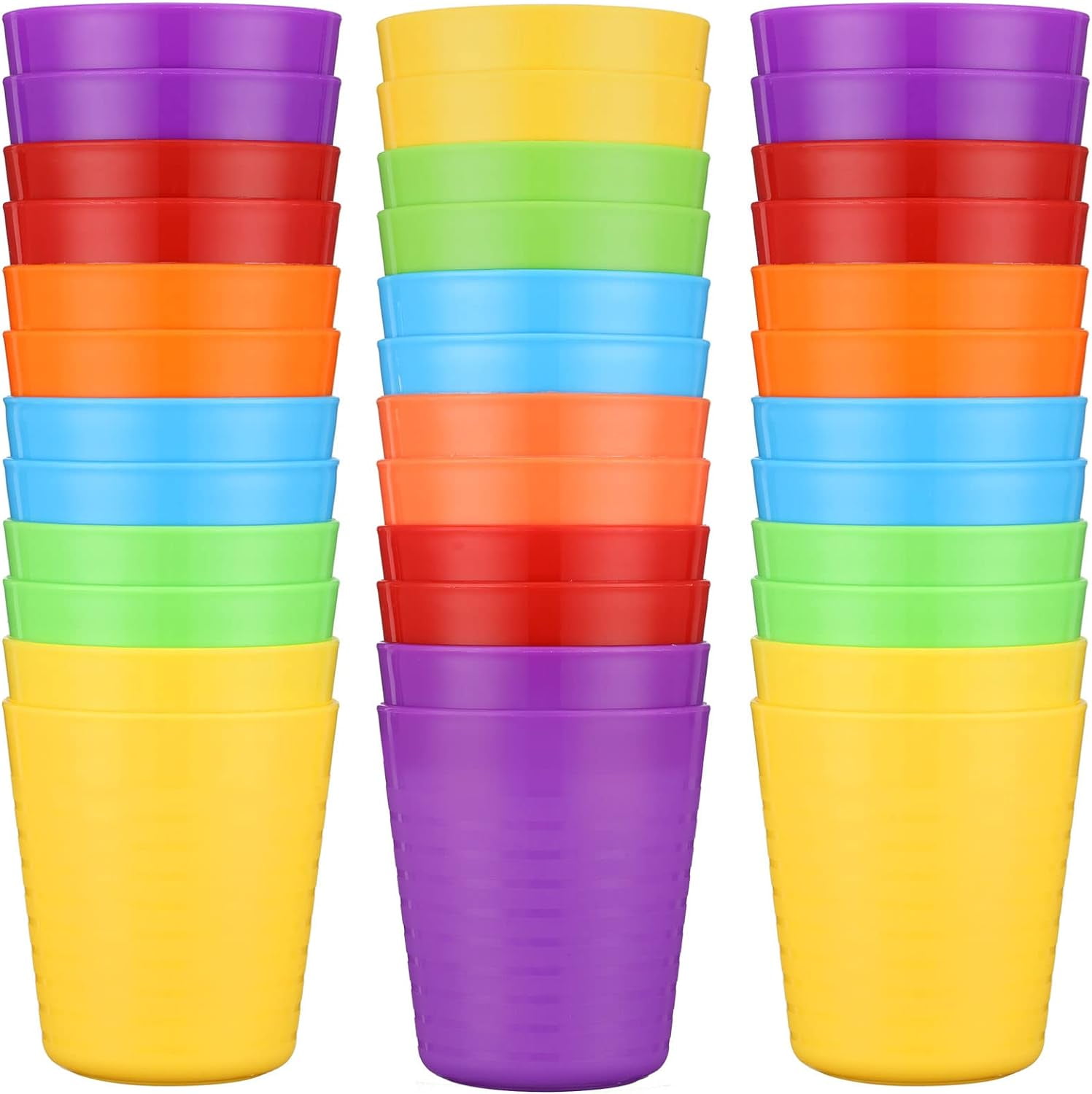 Toddler Cups 8 oz Plastic Reusable Cups for Kids Dishwasher Safe