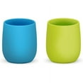 thumbnail image 1 of Toddler Cups Silicone Training Cup for Infants and Toddlers, Kids Mini Open Cups, NO BPA, 100% Silicone for Baby Led Weaning & Independent Drinking 3oz, 2 Count, 4 Month+ (Baby Blue/Yellow), 1 of 14