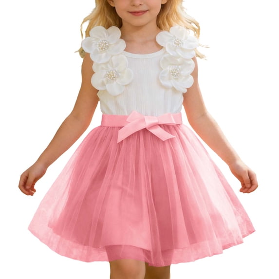 Toddler Cute Dresses For Girls Elegant Floral Forbirthday Celebration Formal Occasion Gown Birthday Girl Dress Size 2-3T