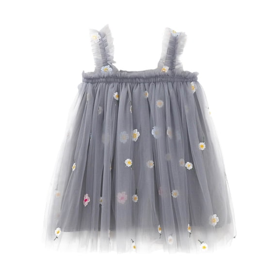 Toddler Cute Dresses For Girls Sleeveless Holidayfloral Danceclothes Flower Girl Dresses Size 2-3T