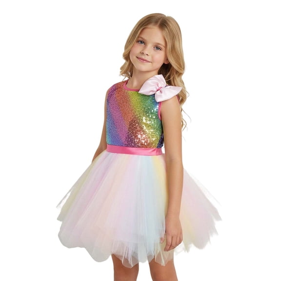 Toddler Dance for Girls Sequin Dress Tulle Dance Dresses Dance Jazz Dance Outfits for Girls Stage Performance Outerwear 3-4 Years