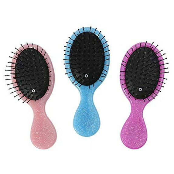 Toddler Detangler Hair Brush Travel Detangling Brushes 3Pcs Women Valentines Day Best Gift Small Wet Hair Brush For Baby Kids Pocket hairbrush Pro, for Curly Hair, Wet Dry Hair Tangle Brush