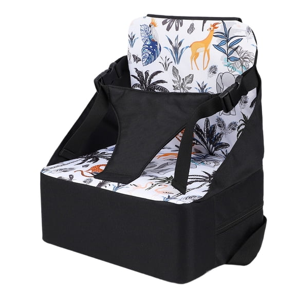 Toddler Dining Table Boosting Seat Nonslip Kitchen Chair Cushion with Adjustable Straps and Backrest for Travel Daily