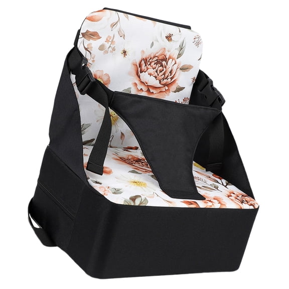 Toddler Dining Table Boosting Seat Nonslip Kitchen Chair Cushion with Adjustable Straps and Backrest for Travel Daily