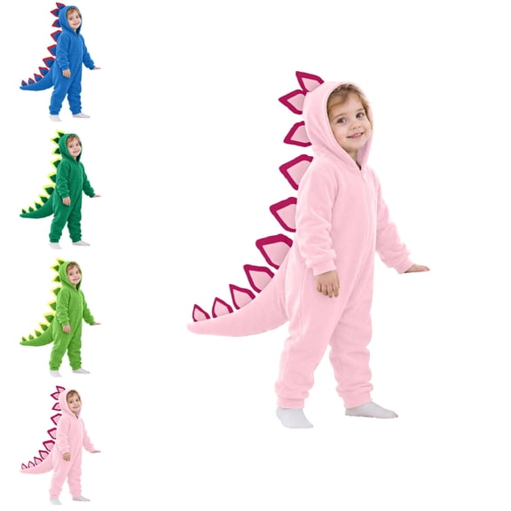 Toddler Dinosaur Halloween Cute Hooded Jumpsuit Halloween Clothes for Girls Boys