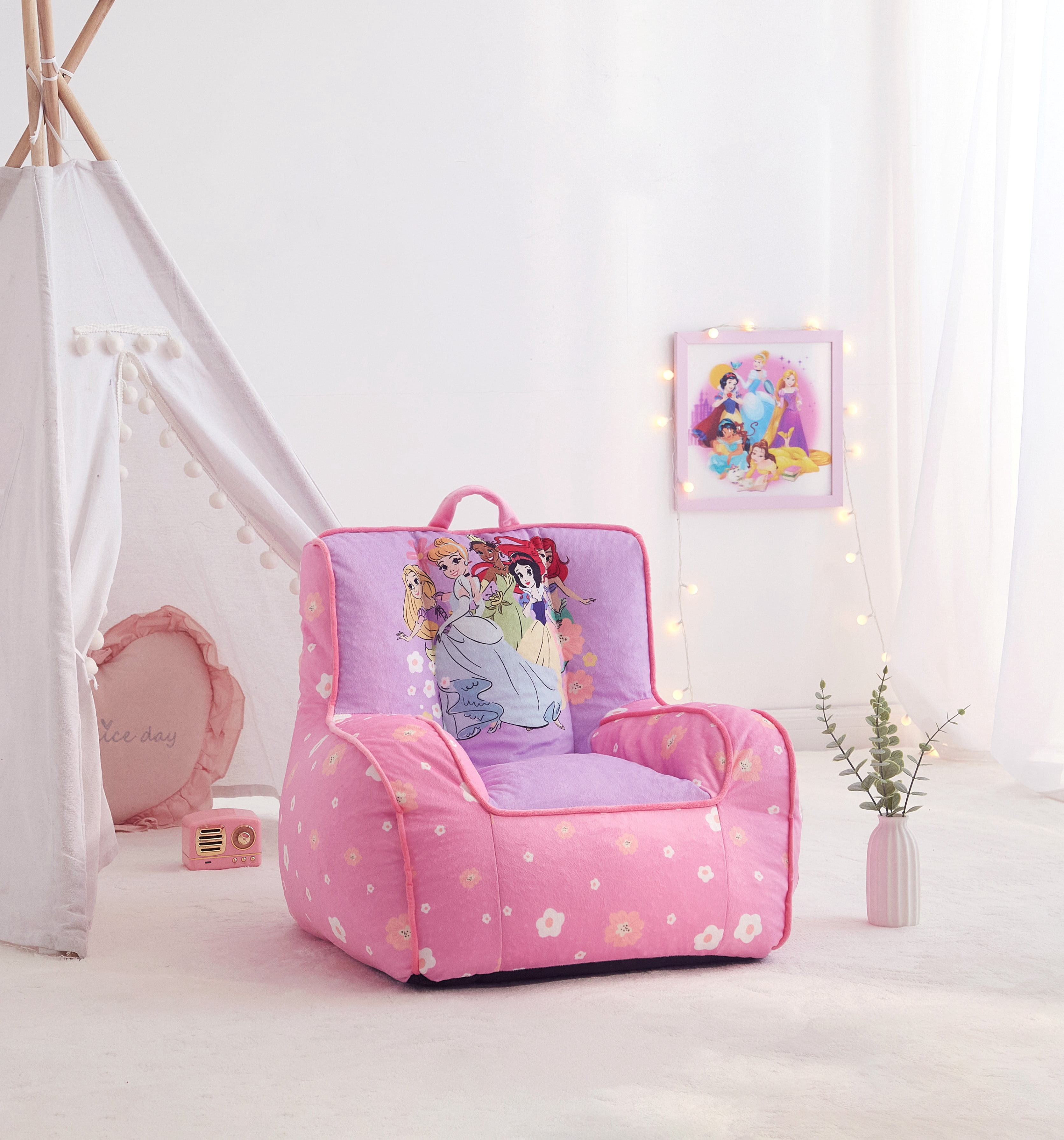 Toddler Disney Princess Square Bean Bag Chair 18in