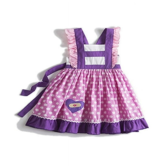 Toddler Doc McStuffins Classic Costume for Toddler Halloween dress Polka dots Outfit Size Available 7Y