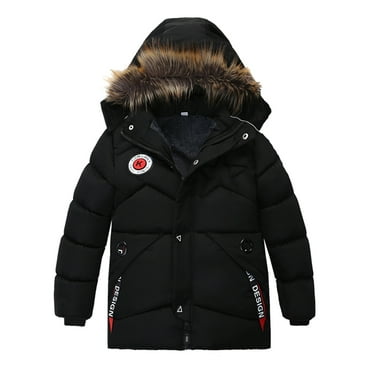 Toddler Down Coat Kids Winter Coats Toddler's Heavyweight Hooded Puffer Coat Kid Warm Clothes for Kids 4 Years