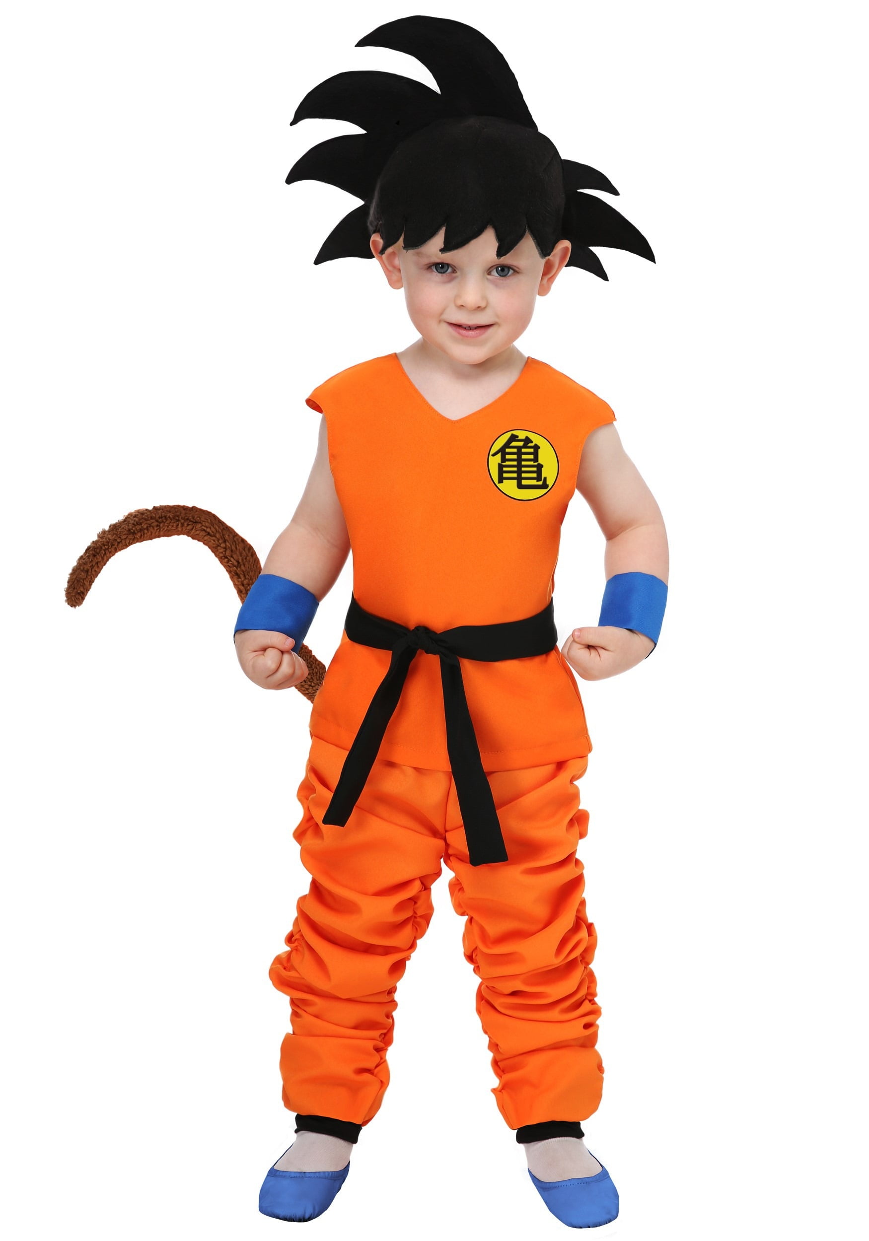 Gojoy shop-Dragon Ball warrior Z Goku costume and wig for boy carnival, 4  different sizes