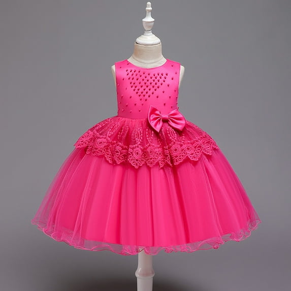 Toddler Dress Flower Girl Dress Toddler Tutu Baby Girl Clothes for Girls 12-24 Months