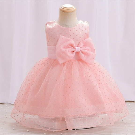 Toddler Dress Flower Girl Dress Tutu Dress Holiday Dress for Girls 1-2 Years