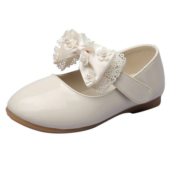 Toddler Dress Shoes Girls Shoes Flat Shoes Shoes With Sequins Bowknot Dancing Shoes Wedding Party Shoes,Size 2 Years-2.5 Years