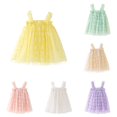 thumbnail image 1 of Toddler Dress Sleeveless Floral Modern Playful Colorful Mesh Tulle for Dance Charming Dress Set, 1 of 5