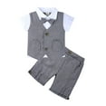 thumbnail image 1 of Toddler Dress Suit Dress Shirt Vest Pants Toddler Easter Outfit Boy Clothes for Boys 12-24 Months, 1 of 3