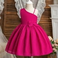 thumbnail image 1 of Toddler Dresses Flower Girl Dress Sleeveless Tulle Dress Tea Party Dresses for Girls Hot Pink Dress for Girls Kids Holiday Dresses Birthday Dress for Girls 2-3 Years, 1 of 4