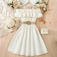 thumbnail image 1 of Toddler Dresses Flower Girl Dresses Sleeveless Tulle Dress Tea Party Dresses for Girls White Dress Girl Long Dress Baby Girl Birthday Dress 8-9 Years, 1 of 7