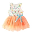 thumbnail image 1 of Toddler Dresses Kids Easter Bunny Print Sleeveless Above Knee Mini Tutu Dress Vest Style for Party and Holiday Celebrations Orange 12 Months-18 Months, 1 of 7