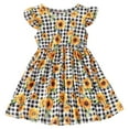 thumbnail image 1 of Toddler Dresses Sizes 2-3 Years A-Line Fly Sleeve Floral Prints Dance Party Fit & Flare Adorable Daily Colorful Lightweight Delicate Yellow Sundress, 1 of 7
