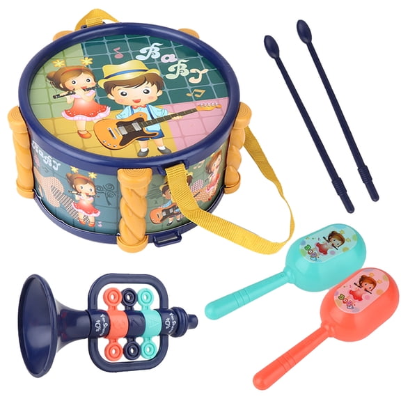 Toddler Drum Set - Children's Musical Instruments with Shakers & Tambourine, Percussion Toy Kit for Kids, Early Learning Music Set, Noise Making Toy, Gift for Boys and Girls