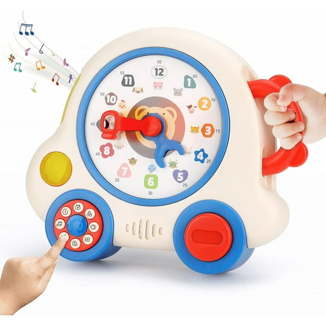 Toddler Educational Teaching Clock, Kids Learning Clock Toy, Electronic