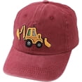 thumbnail image 1 of Toddler Excavator Baseball Hat, Embroidery Adjustable Washed Cotton Kids Cap for Boys and Girls Age 2-8 Years Old, 1 of 6