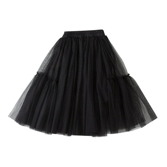 Toddler Fashion Dresses Little Child Long Skirt Tiered Ruffle Maxi Skirts Soft Fluffy Skirt Skirt Casual Fall Winter Clothes Black 150