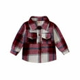 thumbnail image 1 of Toddler Flannel Shirt Jacket Plaid Long Sleeve Lapel Button Down Shacket Kids Boys Girls Shirts Coats Fall Tops, 1 of 8