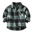thumbnail image 1 of Toddler Flannel Shirt Jacket Plaid Long Sleeve Lapel Shacket Kids Boys Girls Fall Tops Toddler Boys Girls Plaid Shirt Jacket, 1 of 7