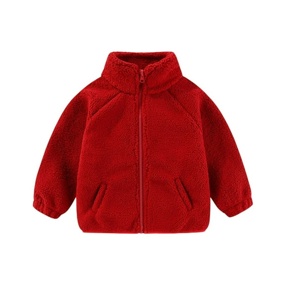 Toddler Fleece Coat Long Sleeve Zip Up Sweatshirt Girls Winter Jackets Size 12-24 Months Girls Clothes