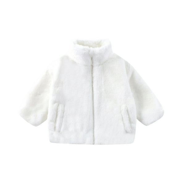 Toddler Fleece Jacket For Girls Long Sleeve Coat Full Zip Sweater Winter Jackets For Kids Girls Sweaters Size 18-24 Months