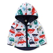 DILIBA Toddler Fleece Jacket Winter Warm Coats with Hooded for Baby Boys Girls