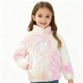 thumbnail image 1 of Toddler Jacket for Girls Tie Dye Zipper Long Sleeve Lightweight Warm Outerwear 3-4 Years Jacket, 1 of 8