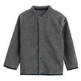 thumbnail image 1 of Kids Fleece Jackets Baby Long Sleeve Button up Crew Neck Sweatshirts Lightweight Jackets Fall Winter Coat Outerwear 140cm, 1 of 4