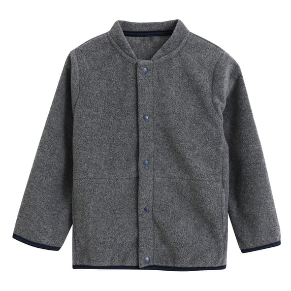 Kids Fleece Jackets Baby Long Sleeve Button up Crew Neck Sweatshirts Lightweight Jackets Fall Winter Coat Outerwear 140cm
