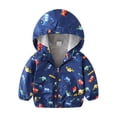 thumbnail image 1 of Toddler Fleece Jackets Winter Warm Coats Toddler Kids Baby Grils Boys Car Print Jackets Zipper Hooded Windproof Coat New Fall Jackets Winter Outerwear Navy 120, 1 of 3