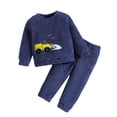 thumbnail image 1 of Toddler Kids Pajamas Cartoon Fuzzy Pajamas Warm Winter Pajamas Boys Pjs Size 3-4 Years, 1 of 9