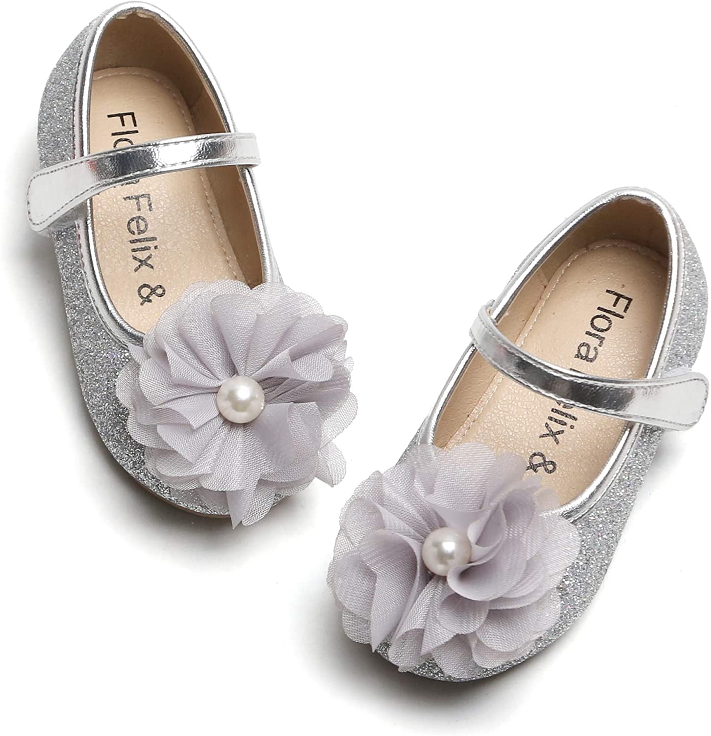 Toddler Flower Girl Dress Shoes - Girl Ballet Flats Party School Shoes ...