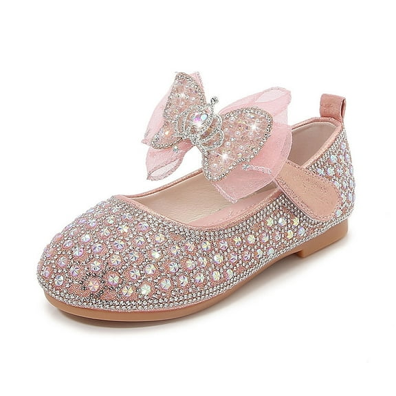 Toddler Flower Girl Dress Shoes Non-slip Sequin Princess Costumes Flats Shoes