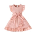 thumbnail image 1 of Toddler Flower Girl Dress Summer Sleeveless Tutu Dresses for Girls Knee-Length Dresses 3-7 Years Pink 7-8 Years, 1 of 6