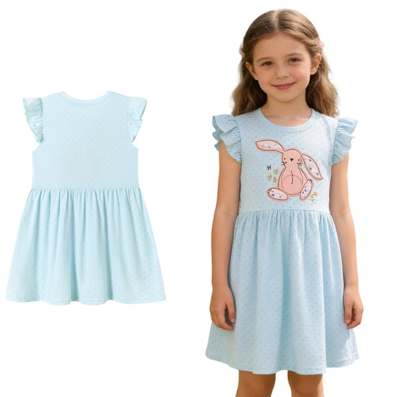 Toddler Flower Girl Dresses Easter Dress Crewneck Sleeveless Toddler Girl Summer Dresses Easter Dresses For Girls Size 1-2 Years