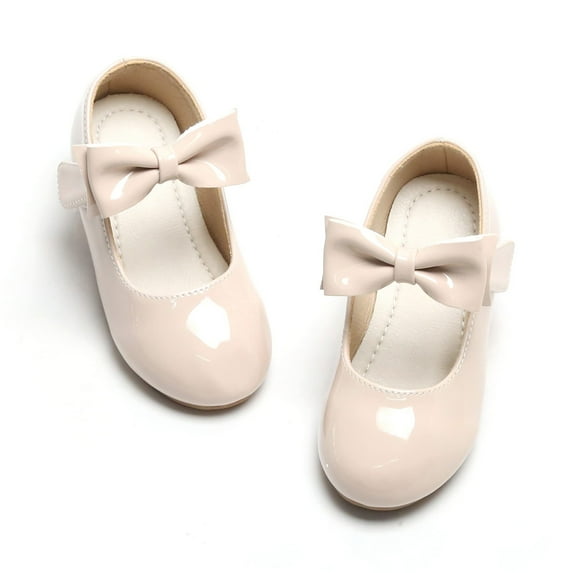 Toddler Flower Girl Nude Dress Shoes Size 11 - Girl Ballet Flats Wedding Party